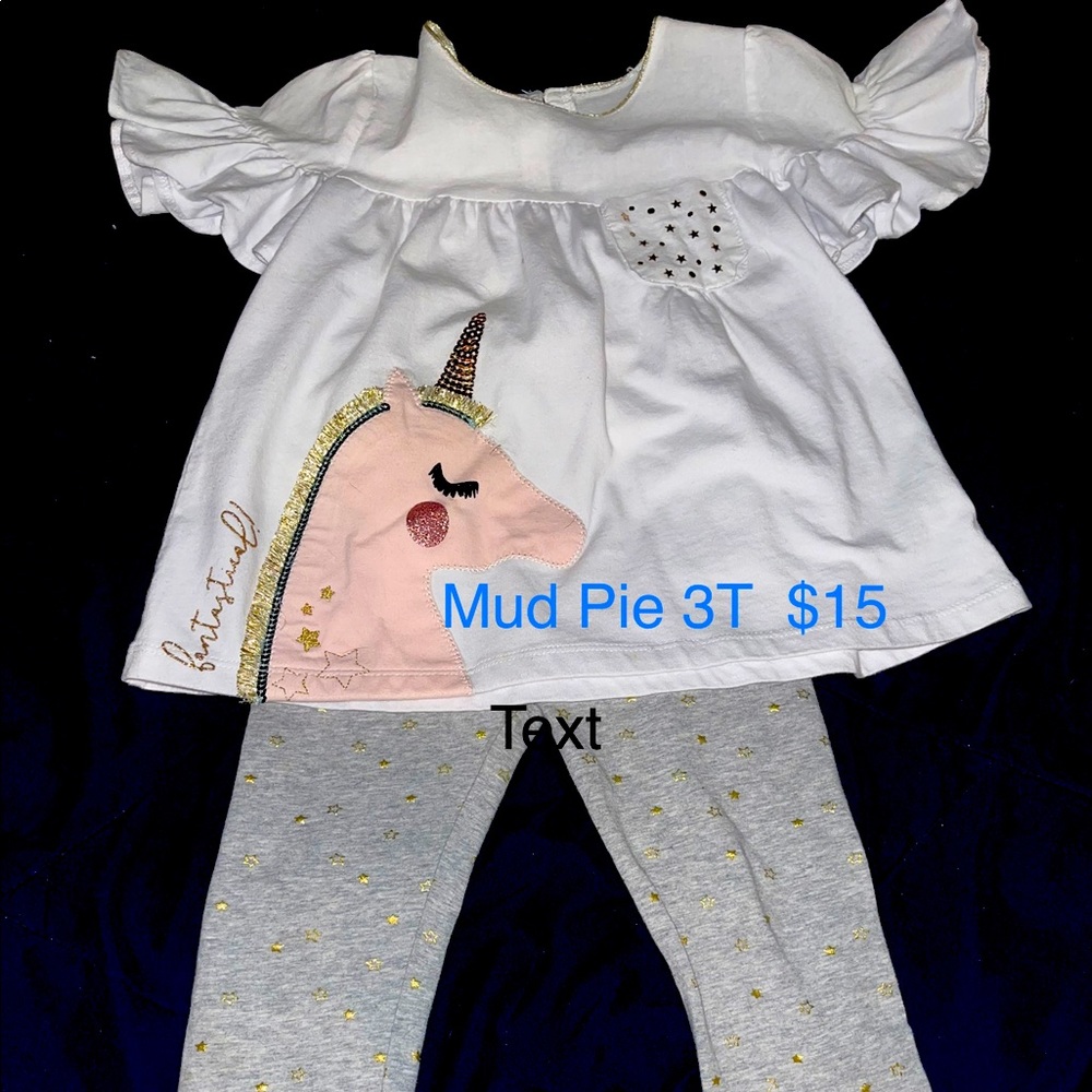 Mud Pie outfit Unicorn